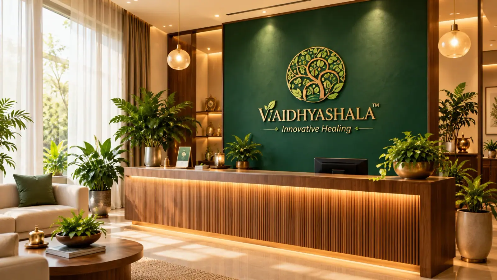 Vaidhyashala Clinic Reception and Lounge